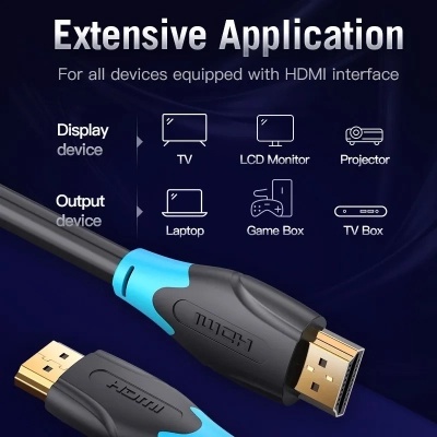 Кабель мультимедійний HDMI M to HDMI M 30.0m black Vention (AACBT)