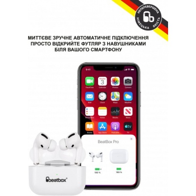 Навушники BeatBox PODS PRO 1 Wireless Charging White (bbppro1wcw)
