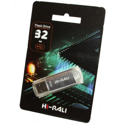 USB флеш накопитель Hi-Rali 32GB Rocket Series Silver USB 2.0 (HI-32GBVCSL)
