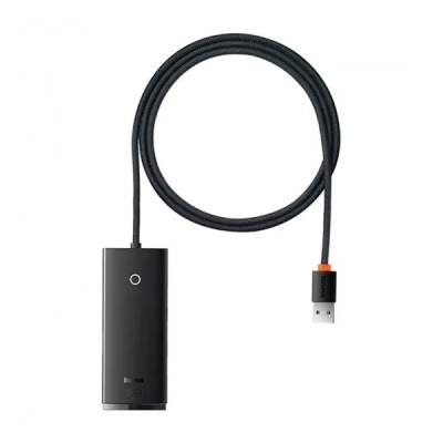 Концентратор Baseus USB 3.0 to 4xUSB 3.0 1.0m black (WKQX030101)