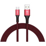 Дата кабель USB 2.0 AM to Type-C 1.0m Jagger T-C814 Red T-Phox (T-C814 red)