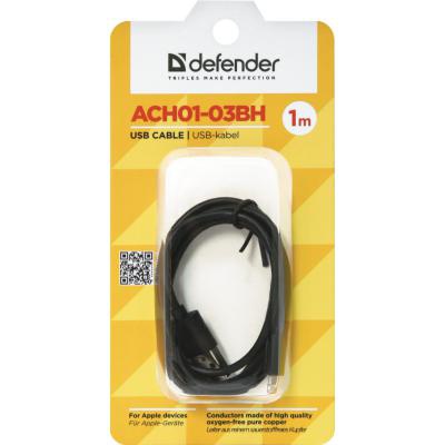Дата кабель USB 2.0 AM to Lightning 1.0m ACH01-03BH Defender (87478)