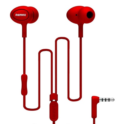 Наушники HF RM-515 Red (mic + button call answering) Remax (42264)
