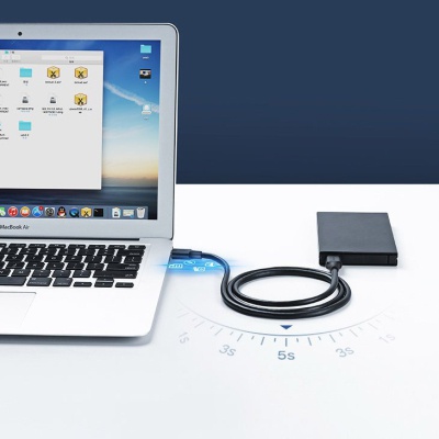 Дата кабель USB 2.0 AM/AM 0.5m US102 black Ugreen (10308)