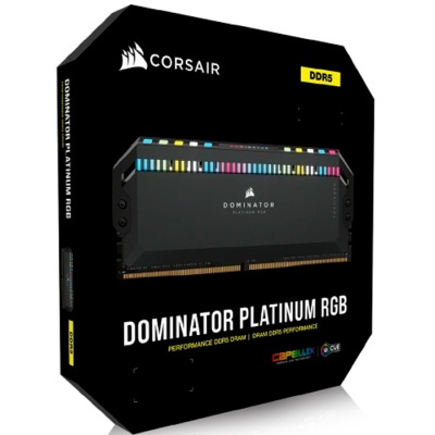 Модуль пам'яті для комп'ютера DDR5 32GB (2x16GB) 6000 MHz Dominator Platinum RGB Black Corsair (CMT32GX5M2X6000C36)