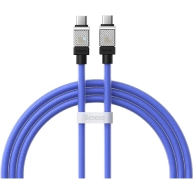 Дата кабель USB-C to USB-C 1.0m CoolPlay Fast Charging 100W blue Baseus (CAKW000203)
