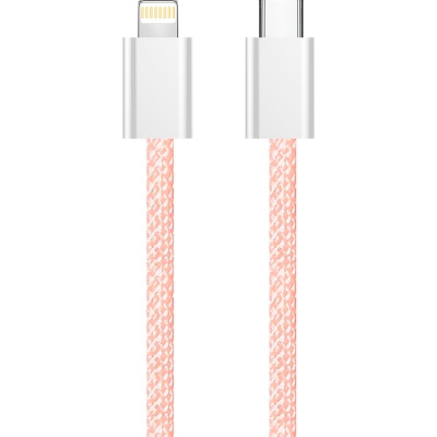 Дата кабель USB-C to Lightning 1.0m 27W pink ColorWay (CW-CBPDCL061-P)