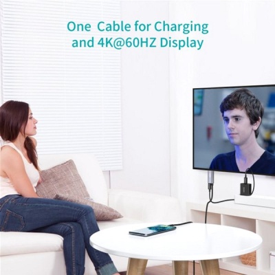 Кабель мультимедійний USB-C to HDMI M 1.8m 4K60Hz Choetech (XCH-M180GY)