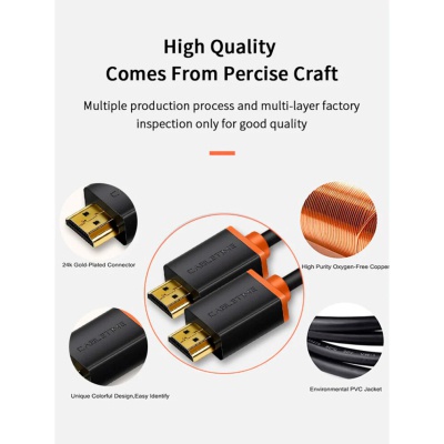Кабель мультимедійний HDMI M to HDMI M 1.0m V2.0 4K60Hz Cabletime (CA915293)