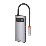 Концентратор Baseus USB-C 4-in-1 3xUSB 3.0 + RJ45 1000Mbps gray (WKWG070113)