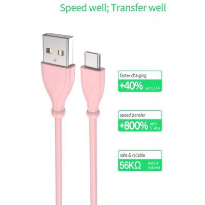 Дата кабель USB 2.0 AM to Type-C 1.0m Kitty T-C817 Pink T-Phox (T-C817 Pink)