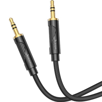 Кабель мультимедійний 3.5mm M to 3.5mm M 1.0m Black HOCO (6942007625463)