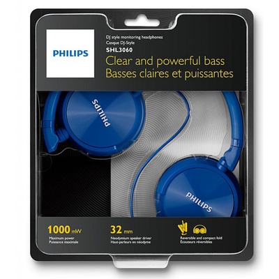 Наушники PHILIPS SHL3060 Blue (SHL3060BL/00)