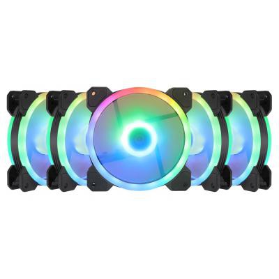 Кулер для корпуса Gelid Solutions AMBER 5 ARGB Combo Bundle ( 5 вентиляторов ) (RF-RGB-MP-01)