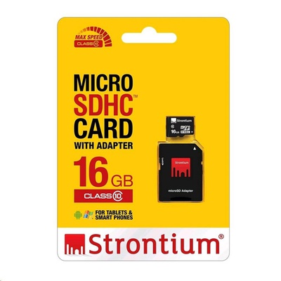 Карта памяти STRONTIUM Flash 16G microSDHC Class 10 (SR16GTFC10A)