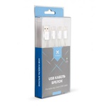 Дата кабель USB 2.0 AM to Lightning + Micro 5P + Type-C 0.2m silver Vinga (VRC121S)