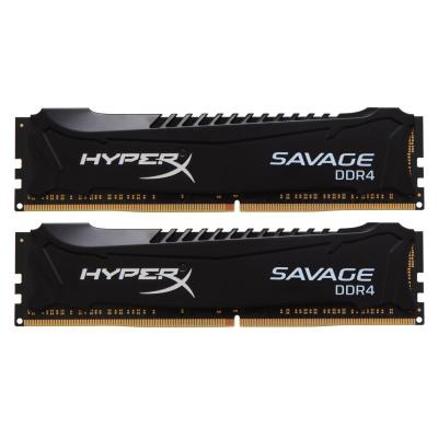 Модуль памяти DDR4 16GB (2x8GB) 2800 MHz HyperX Savage Black Kingston (HX428C14SBK2/16)