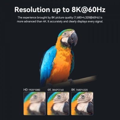 Кабель мультимедійний HDMI M to HDMI M 15.0m V2.1 Optical 8K 60Hz 48Gbps Dolby 7.1 black Vention (ALBBN)