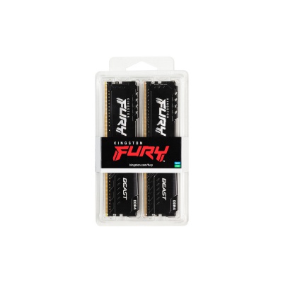 Модуль памяти для компьютера DDR4 64GB (2x32GB) 3000 MHz Fury Beast Black Kingston Fury (ex.HyperX) (KF430C16BBK2/64)
