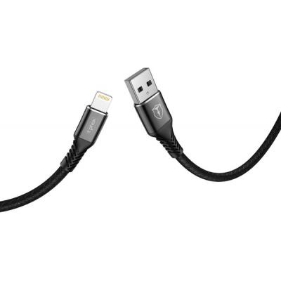 Дата кабель USB 2.0 AM to Lightning 1.0m Jagger T-L814 Black T-Phox (T-L814 black)