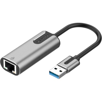 Перехідник USB 3.0 to Ethernet RJ45 1000Mb Aluminum black Vention (CEWHB)