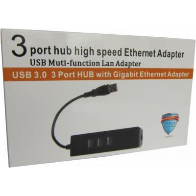 Переходник Dynamode USB 3.0 Type-A - RJ45 Gigabit Lan, 3*USB 3.0 (USB3.0-Type-A-RJ45-HUB3)