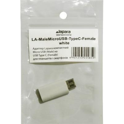 Переходник Lapara Micro USB Male to USB 3.1 Type-C Female white (LA-MaleMicroUSB-TypeC-Female white)