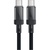 Дата кабель USB-C to USB-C 1.2m 60W stainless steel C12-03 Black Acefast (6974316283317)
