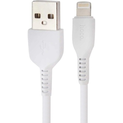 Дата кабель USB 2.0 AM to Lightning 1.0m 2.4A PVC X13 white HOCO (6957531061151)