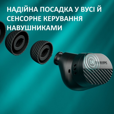 Навушники Philips TAT5000BK/00 Wireless Black (TAT5000BK/00)