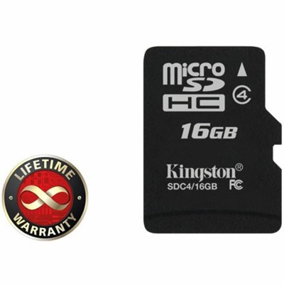Карта памяти Kingston 16Gb microSDHC class 4 (SDC4/16GBSP)