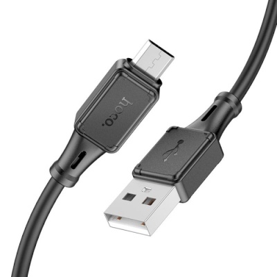 Дата кабель USB 2.0 AM to Micro 5P 1.0m Assistant silicone X101 black HOCO (6942007604055)