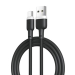 Дата кабель USB 2.0 AM to USB-C 1.0m 2.1A silicone black XO (NB208-TC-1-BK)