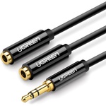 Кабель мультимедийный 3.5mm to TRSx2 M/F 0.25m Ugreen (10739)