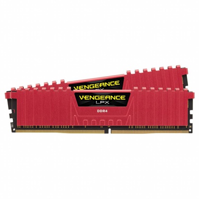 Модуль памяти для компьютера DDR4 8GB (2x4GB) 2400 MHz LPX Red CORSAIR (CMK8GX4M2A2400C16R)