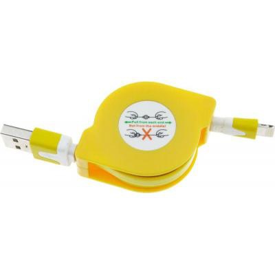 Дата кабель USB 2.0 AM to Lightning 1.0m TKX-67 Flat Yellow TOTO (F_57532)