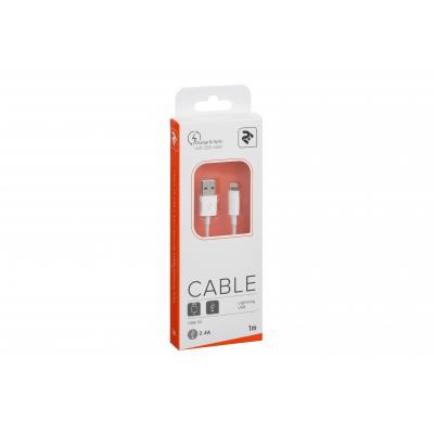 Дата кабель USB 2.0 AM to Lightning 1.0m 2.4A white 2E (2E-CCLAB-WT)