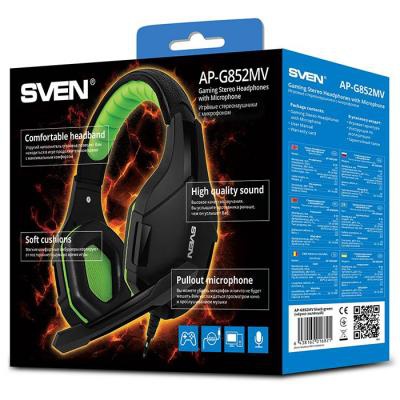 Наушники SVEN AP-G852MV black-green
