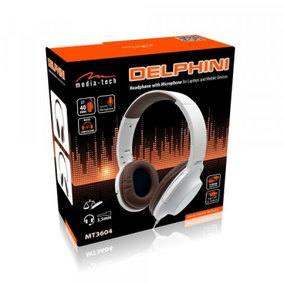 Навушники Media-Tech Delphini White (MT3604)