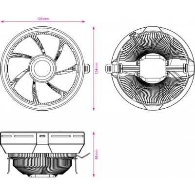 Кулер для процессора 2E GAMING AIR COOL (2E-AC120Z-RGB)