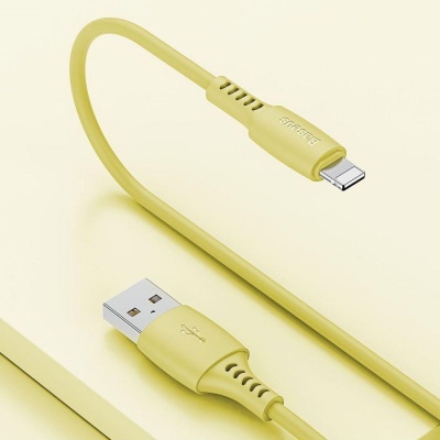 Дата кабель USB 2.0 AM to Lightning 1.2m 2.4A yellow Baseus (CALDC-0Y)