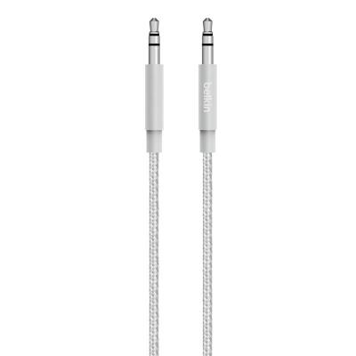 Кабель мультимедийный jack 3.5mm - jack 3.5mm Premium 1.2m, silver Belkin (AV10164BT04-SLV)