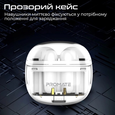 Навушники Promate TransPods White (transpods.white)