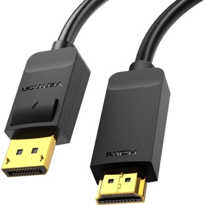 Кабель мультимедійний DisplayPort M to HDMI M 2.0m 4K black Vention (HAGBH)