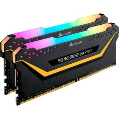 Модуль памяти для компьютера DDR4 16GB (2x8GB) 3200 MHz Vengeance RGB Pro Black Corsair (CMW16GX4M2C3200C16-TUF)
