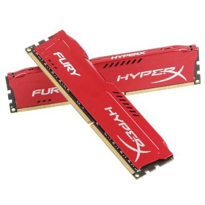 Модуль памяти для компьютера DDR3 16Gb (2x8GB) 1600 MHz HyperX Fury Red Kingston Fury (ex.HyperX) (HX316C10FRK2/16)