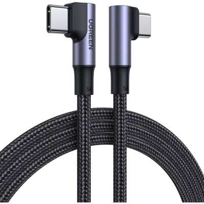 Дата кабель USB-C to USB-C 2.0m 5A 100W US335 90-degree Space Gray Ugreen (70698)