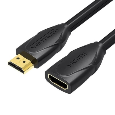 Кабель мультимедійний HDMI M to HDMI F 1.0m black Vention (VAA-B06-B100)