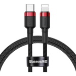 Дата кабель USB-C to Lightning 1.0m Cafule PD 20W red+black Baseus (CATLKLF-91)