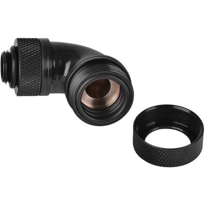 Фитинг для СВО ThermalTake Pacific G1/4 PETG Tube 90-Degree Compression 16mm OD - Black (CL-W097-CA00BL-A)